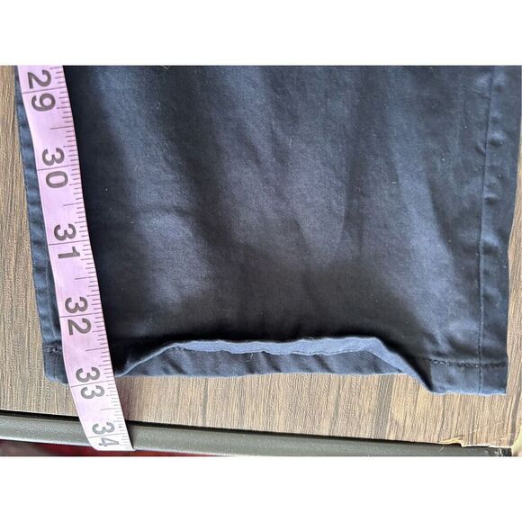 Theory Classic Solid Dark Blue Cotton Blend Straight Leg Chino Pants Size 36 - Picture 11 of 11